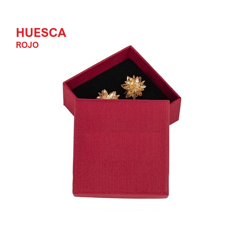 HUESCA ROJO pendientes 50x50x23 mm.
